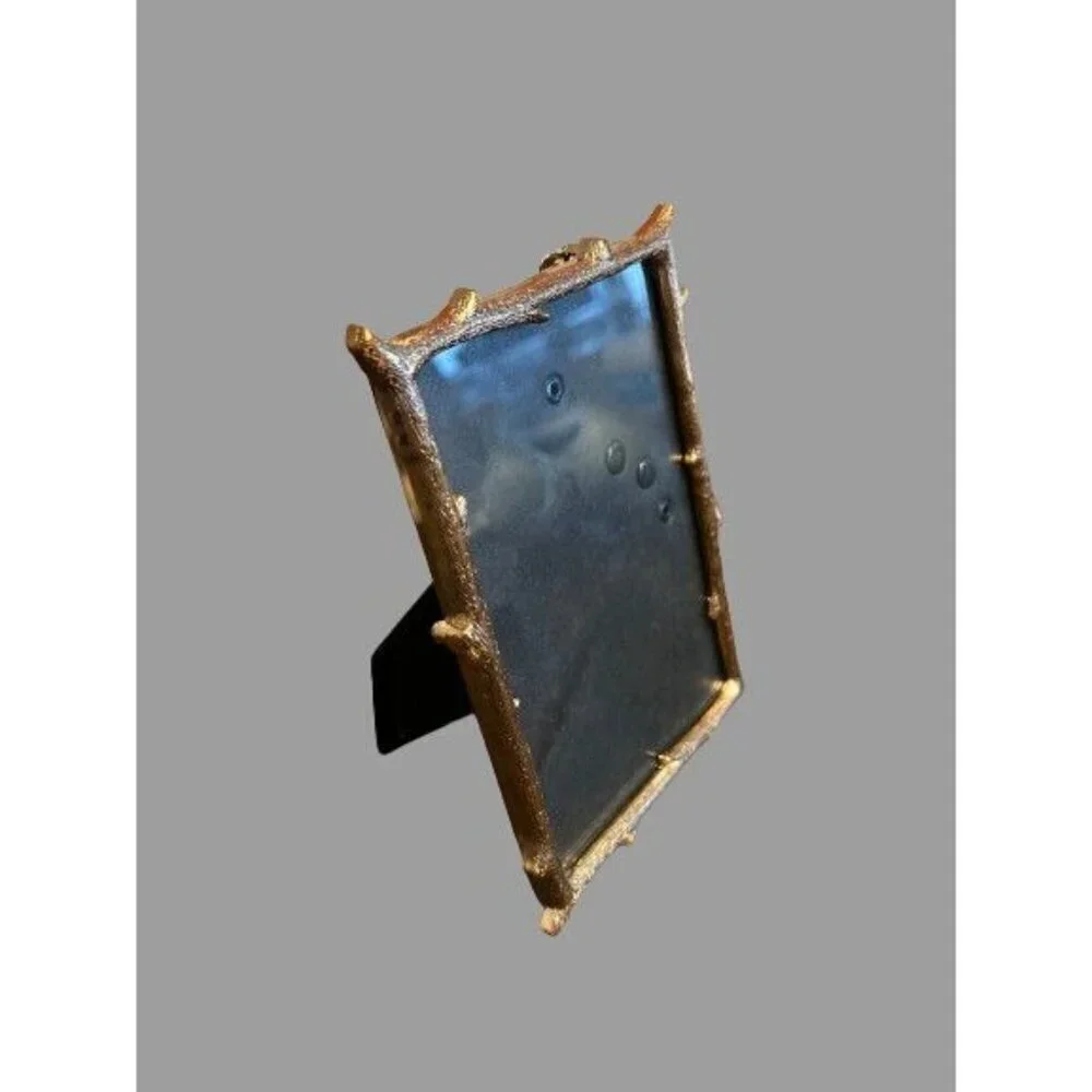 Lawrence France Easel Hanging Metal Frame for Photos/Pictures Gold Tone 6